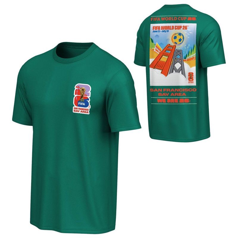 slide 1 of 3, FIFA World Cup San Francisco Poster T-Shirt - L, 1 ct