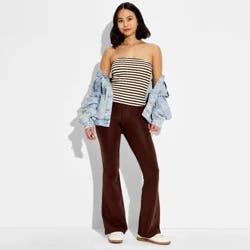 Women's ButterBliss Reversible Tube Top - Wild Fable™ Light Blue Striped M