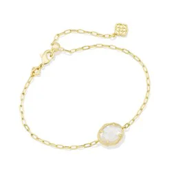 Kendra Scott Henley Delicate Chain Bracelet - Gold/Ivory Mother Of Pearl One Size