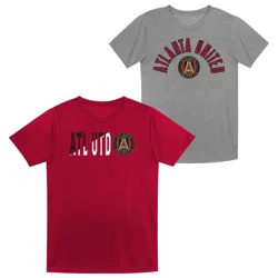 MLS Atlanta United FC Toddler Boys' 2pk Poly T-Shirt - 3T