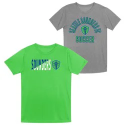 MLS Seattle Sounders Toddler Boys' 2pk Poly T-Shirt - 4T