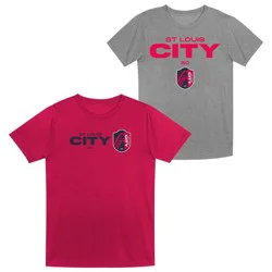 MLS St. Louis City SC Toddler Boys' 2pk Poly T-Shirt - 2T