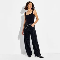 Women's Butterbliss Sleeveless Square Neck Bodysuit - Wild Fable™ Black XL