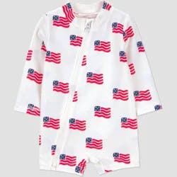 Carter's Just One You® Infant Boys' Americana One Piece Swimsuit - White 3M