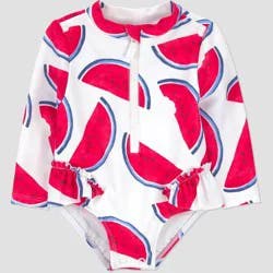 Carter's Just One You® Baby Girls' Watermelon One Piece Swimsuit - White 9M
