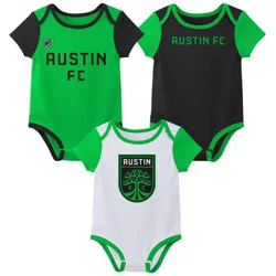MLS Austin FC Infant Boys' 3pk Bodysuit - 6-9M