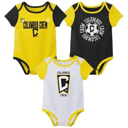 MLS Columbus Crew Infant Boys' 3pk Bodysuit - 12M