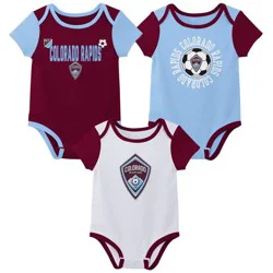 MLS Colorado Rapids Infant Boys' 3pk Bodysuit - 3-6M
