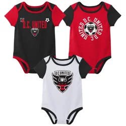 MLS D.C. United Infant Boys' 3pk Bodysuit - 3-6M