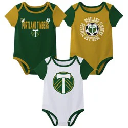 MLS Portland Timbers Infant Boys' 3pk Bodysuit - 0-3M