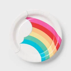 20ct Rainbow Snack Paper Plates 20ct - Spritz™"
