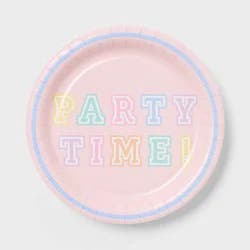20ct "Party Time" Preppy Birthday Dinner Paper Plates- Spritz™"