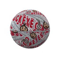 NCAA Ohio State Buckeyes Abstract Mini-Size Rubber Basketball