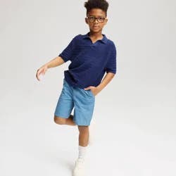 Boys' Short Sleeve Polo Sweater - Cat & Jack™ Navy Blue XL