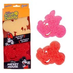 Scrub Daddy Disney Sponges Mickey & Minnie - 2ct: Foam Cleaning Tools, Household Accessories