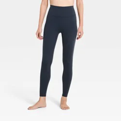 Women's Everyday Soft Ultra High-Rise No Front Seam 7/8 Leggings - All In Motion™ Navy Blue S