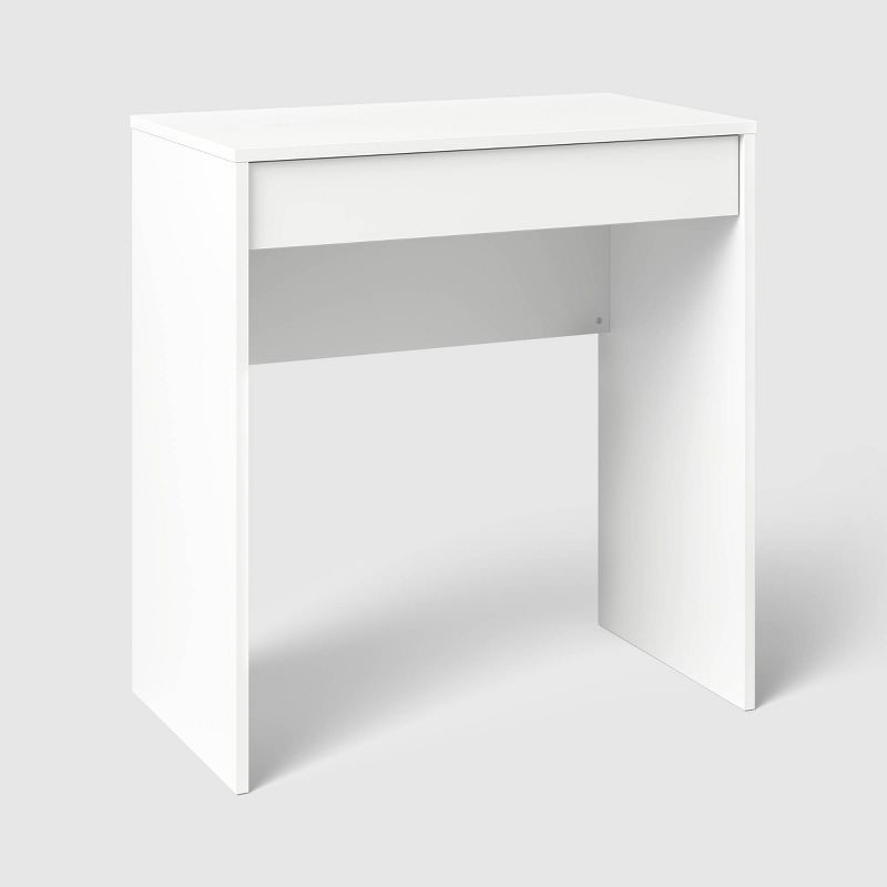 slide 1 of 6, Compact Desk with Drawer White - Room Essentials™, 1 ct