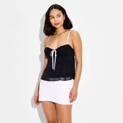 Women's Mini Pull-On Linen Skort - Wild Fable™ White S