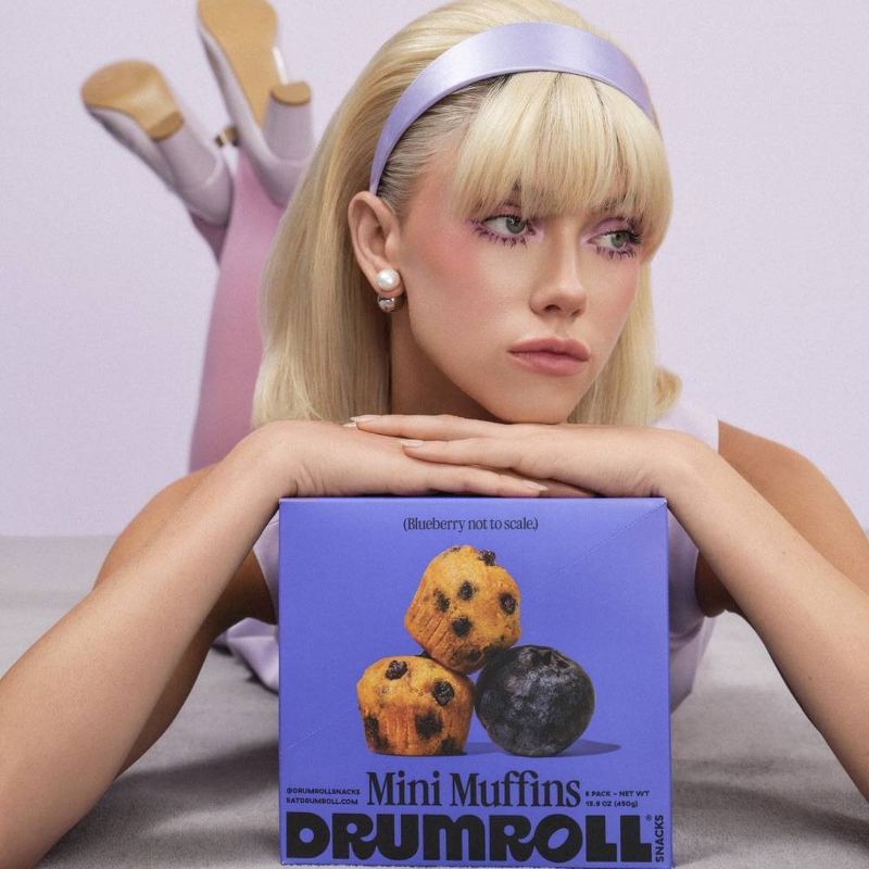 slide 3 of 5, Drumroll Snacks Blueberry Mini Muffins - 2.6oz, 2.6 oz