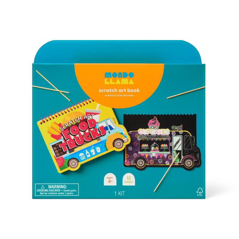 slide 1 of 2, 12pg Summer Craft Scratch Art Activity Book - Mondo Llama™, 1 ct