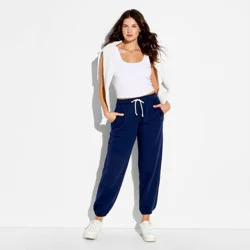Women's Mid-Rise Baggy Jogger Pants - Wild Fable™ Navy Blue XS