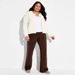 Women's Low-Rise Straight Leg Pull-On Pants - Wild Fable™ Brown XXL