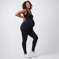 Ingrid & Isabel Everyday Maternity Long Unitard - Black L