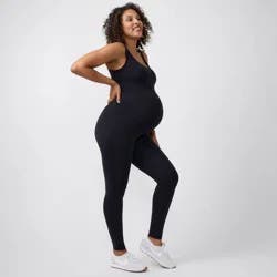 Ingrid & Isabel Everyday Maternity Long Unitard - Black L