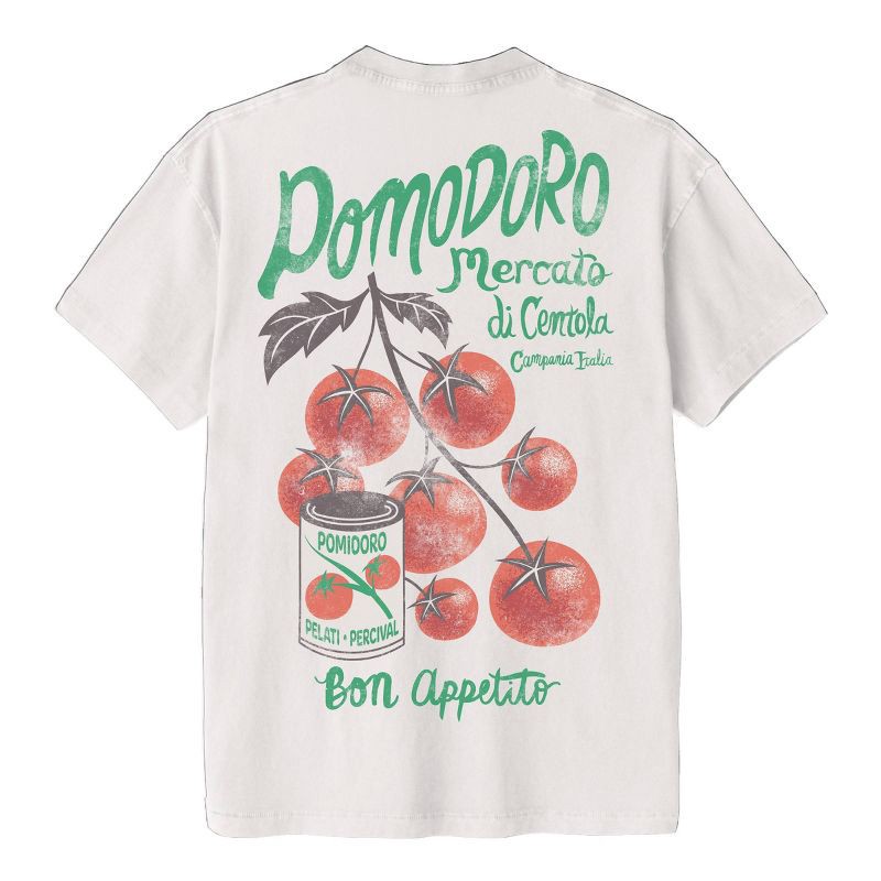slide 1 of 2, Goodie Two Sleeves Men's Tomato Short Sleeve Graphic T-Shirt - Off-White XL, 1 ct