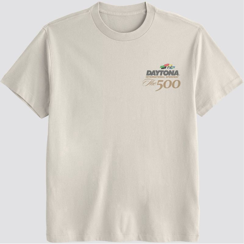 slide 1 of 4, Men's NASCAR Daytona 500 Short Sleeve Graphic T-Shirt - Cream M, 1 ct
