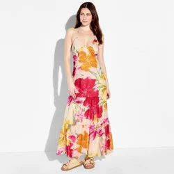 Women's Maxi Triangle Halter Dress - Wild Fable™ Floral M