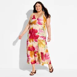 Women's Maxi Triangle Halter Dress - Wild Fable™ Floral XXL
