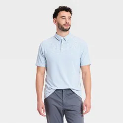 Men's Comfort Wear Polo Shirt - Goodfellow & Co™ White/Navy Striped XL