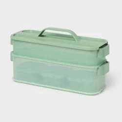 6pc Click in Place Slim Toolbox Starter Kit Green - Brightroom™