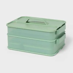 6pc Click in Place Large Toolbox Starter Kit Green - Brightroom™