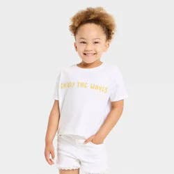 Grayson Mini Toddler Girls' Short Sleeve Enjoy the Waves Oversized T-Shirt - White 2T