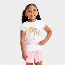 Grayson Mini Toddler Girls' Short Sleeve St Tropez T-Shirt - White 5T