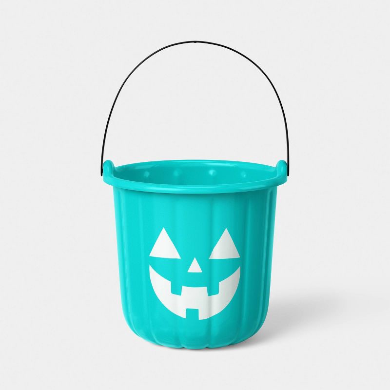 slide 1 of 4, Halloween Trick or Treat Pail Teal - Hyde and EEK! Boutique™, 1 ct