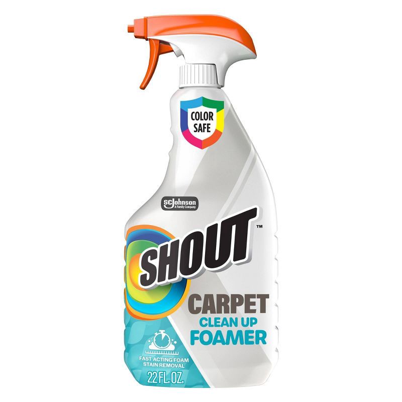 slide 1 of 9, Shout Color Safe Carpet Cleaner Spray Foam - Stain Remover and Deodorizer - 22 fl oz, 22 fl oz