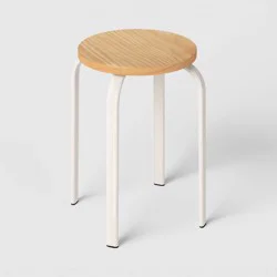 Stackable Dorm Accent Stool White - Room Essentials™
