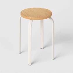 Stackable Dorm Accent Stool White - Room Essentials™