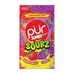 PUR Jumbo Gum Sourz Strawberry & Grape Flavor - 2.92oz