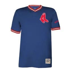MLB Boston Red Sox Men's TC Poly V-Neck Mesh Jersey - XL
