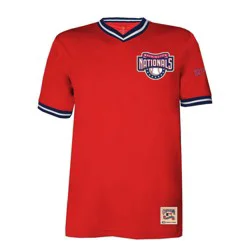 MLB Washington Nationals Men's TC Poly V-Neck Mesh Jersey - XL