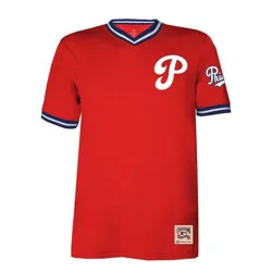 MLB Philadelphia Phillie Men's TC Poly V-Neck Mesh Jersey - M