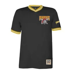 MLB Pittsburgh Pirates Men's TC Poly V-Neck Mesh Jersey - L
