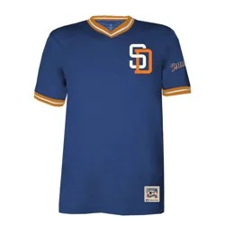 MLB San Diego Padres Men's TC Poly V-Neck Mesh Jersey - L