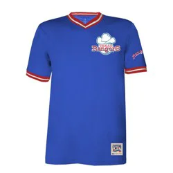 MLB Texas Rangers Men's TC Poly V-Neck Mesh Jersey - S