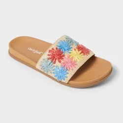Kids' Melani Flower Strap Slides - Cat & Jack™ Multicolor 3
