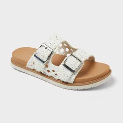Kids' Brooklyn Two Buckle Sandals - Cat & Jack™ White 6